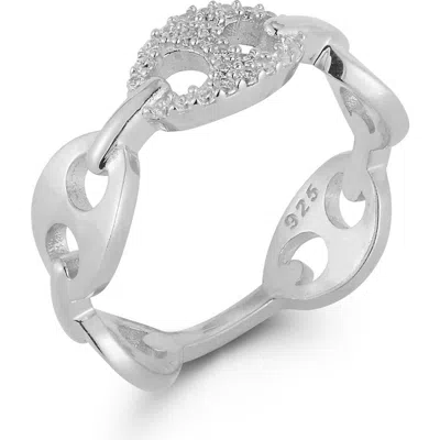 Glaze Jewelry Frozen Mariner Link Ring In Metallic