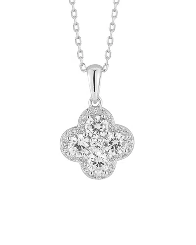 GLAZE JEWELRY GLAZE JEWELRY SILVER CZ CLOVER NECKLACE