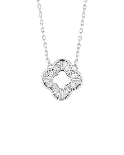 GLAZE JEWELRY GLAZE JEWELRY SILVER CZ OPEN CLOVER NECKLACE