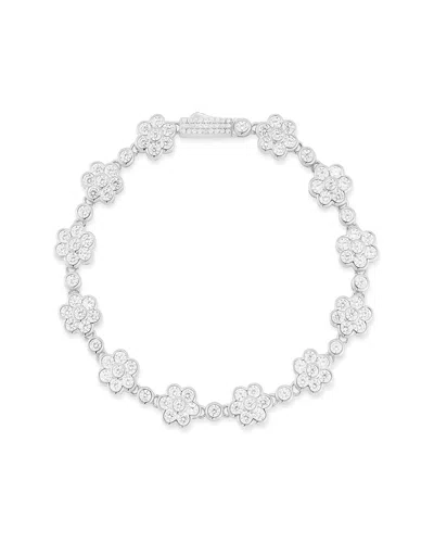 Glaze Jewelry Silver Cz Bracelet In Metallic