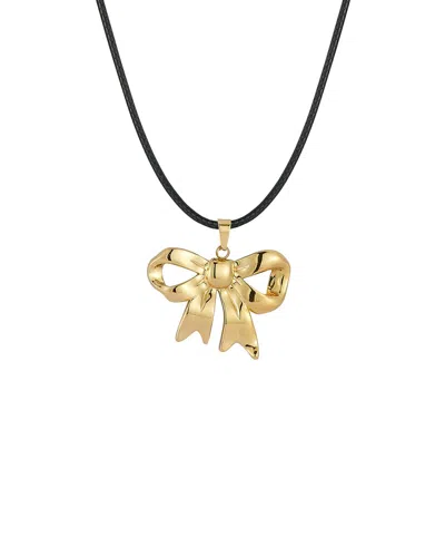 Glaze Jewelry Gold Plated Necklace In Black