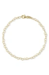 Glaze Jewelry Heart Chain Anklet In Gold - 10 Inch