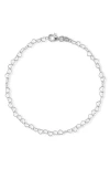 Glaze Jewelry Heart Chain Anklet In Metallic