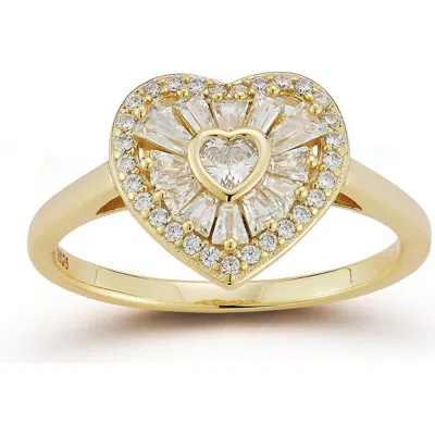 Glaze Jewelry Heart Cluster Ring In Gold