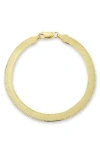Glaze Jewelry Herringbone Chain Anklet In Gold