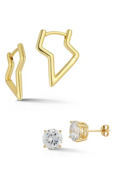 Glaze Jewelry Hoop & Stud Earrings Set