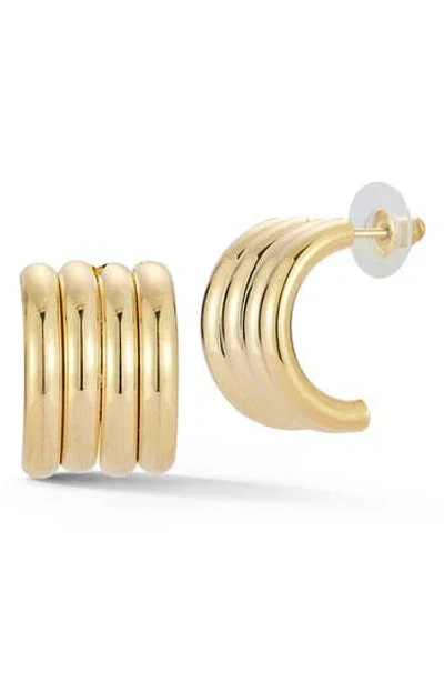 Glaze Jewelry Hoop Earrings In Gold