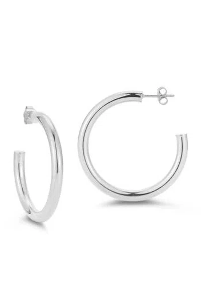 Glaze Jewelry Hoop Earrings In Silver