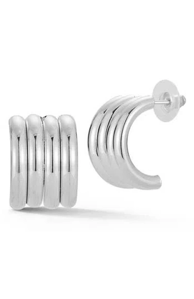 Glaze Jewelry Hoop Earrings In White
