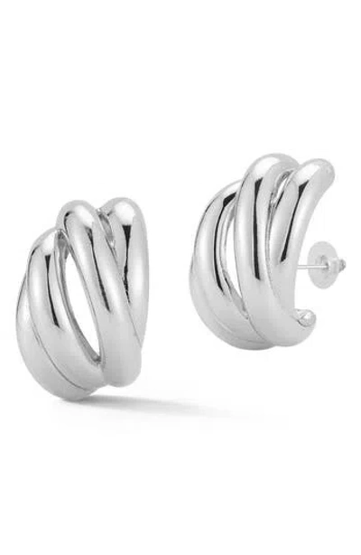 Glaze Jewelry Huggie Hoop Earrings In Metallic