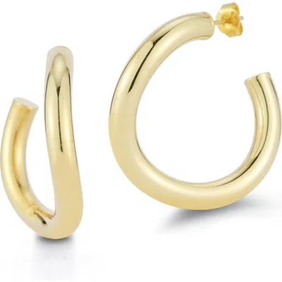 Glaze Jewelry Large Wave Hoop Earrings In Gold