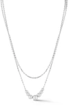 Glaze Jewelry Layered Ball Chain Necklace In Silver