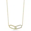 Glaze Jewelry Link Pendant Necklace In Gold