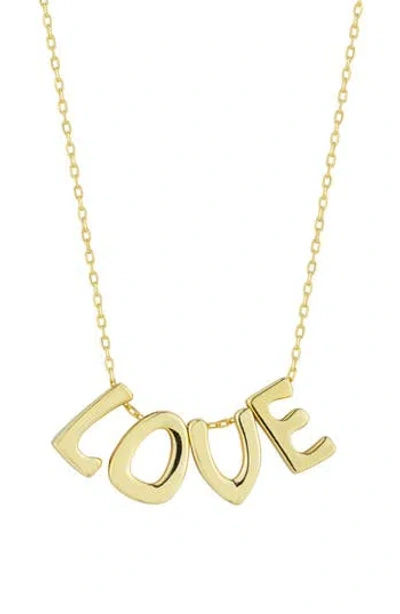 Glaze Jewelry Love Pendant Necklace In Gold