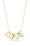 Glaze Jewelry Love Pendant Necklace In Gold