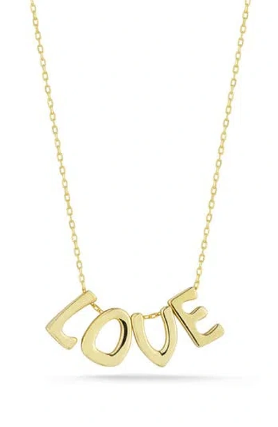 Glaze Jewelry Love Pendant Necklace In Gold