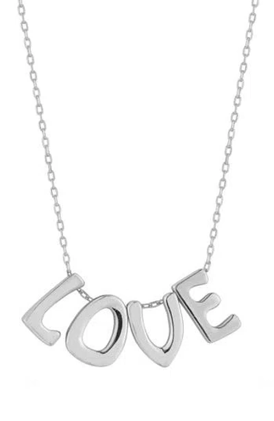 Glaze Jewelry Love Pendant Necklace In Silver
