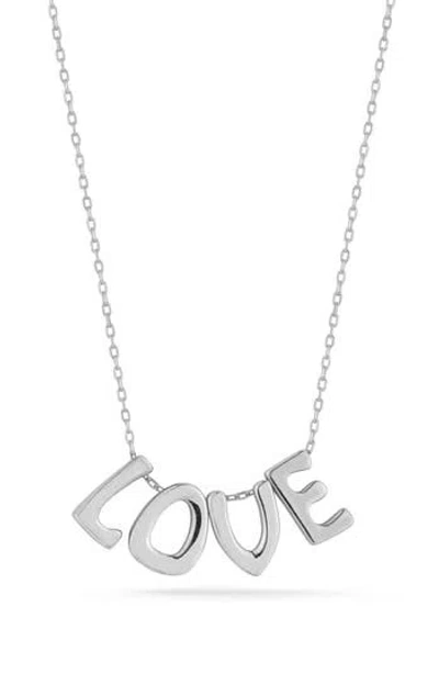 Glaze Jewelry Love Pendant Necklace In Metallic