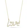 Glaze Jewelry Gold Vermeil Script Love Necklace In Gold