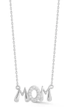 Glaze Jewelry Mom Pendant Necklace In Silver