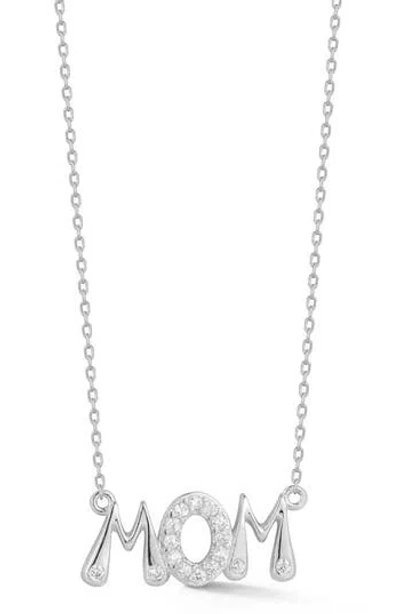 Glaze Jewelry Mom Pendant Necklace In Silver