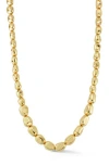 Glaze Jewelry Nugget Beaded Necklace In Gold