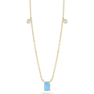 Glaze Jewelry Opal Necklace In Gold