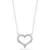 Glaze Jewelry Open Heart Pendant Necklace In Silver