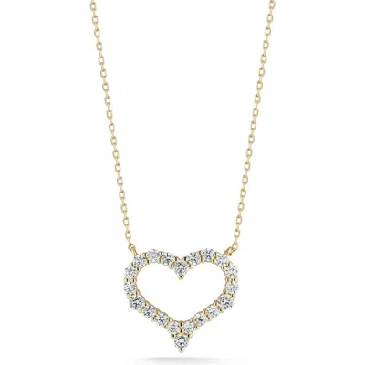 Glaze Jewelry Open Heart Pendant Necklace In Gold