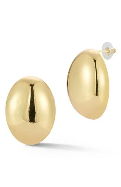 Glaze Jewelry Oval Stud Earrings In Gold