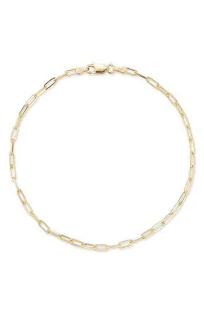 Glaze Jewelry Paper Clip Chain Bracelet In Gold