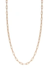Glaze Jewelry Paper Clip Chain Necklace In Rose Gold