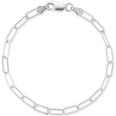 Glaze Jewelry Paperclip Chain Anklet In White