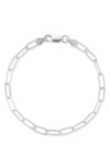 Glaze Jewelry Paperclip Chain Anklet In Metallic