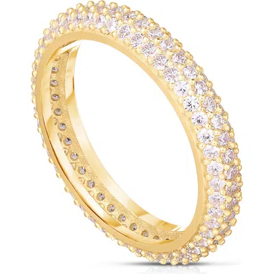 Glaze Jewelry Pavé Cubic Zirconia Eternity Band Ring In Gold