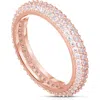 Glaze Jewelry Pavé Cubic Zirconia Eternity Band Ring In Rose Gold