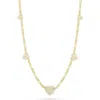 Glaze Jewelry Pavé Cubic Zirconia Heart Station Necklace In Gold