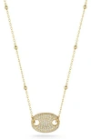 Glaze Jewelry Pavé Cubic Zirconia Mariner Link Pendant Necklace In Gold