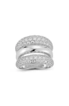 Glaze Jewelry Pavé Cubic Zirconia Stacked Triple Band Ring