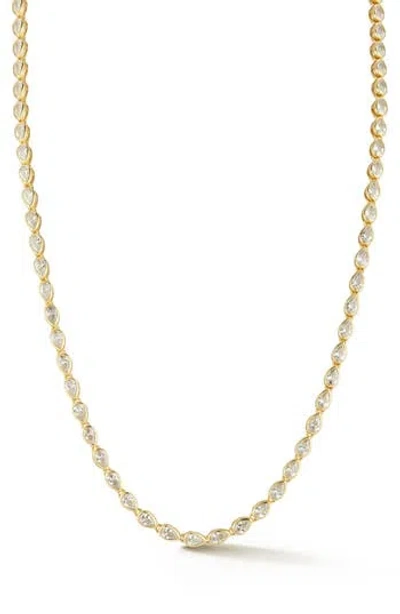 Glaze Jewelry 14k Gold Over Sterling Silver Bezel Set Pear Cz Te