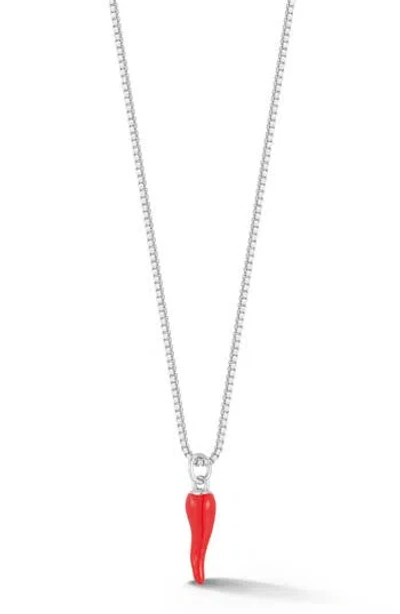 Glaze Jewelry Pepper Pendant Necklace In Red