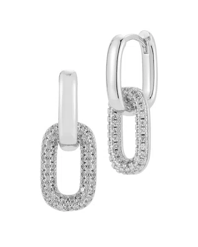 Glaze Jewelry Plated Cz Earrings In Metallic