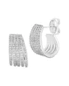 Glaze Jewelry Plated Cz Earrings In Metallic