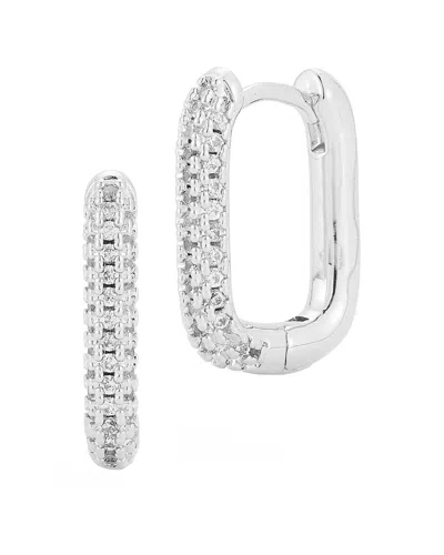 Glaze Jewelry Plated Cz Earrings In Metallic