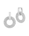 Glaze Jewelry Plated Cz Earrings In Metallic