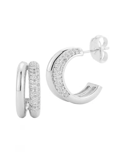 Glaze Jewelry Plated Cz Earrings In Metallic