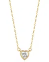 Glaze Jewelry Plated Cz Heart Pendant Necklace