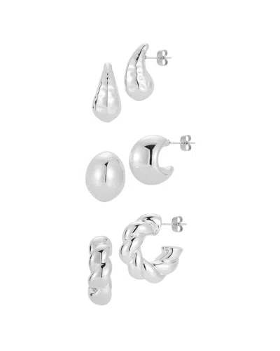 Glaze Jewelry Plated Earrings In Silver
