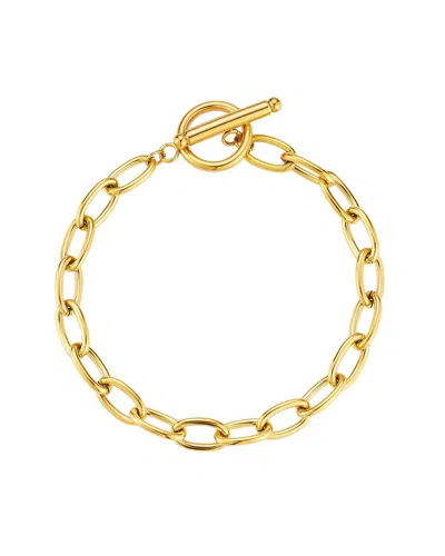 Glaze Jewelry Plated Stainless Steel Toggle Bracelet In Gold