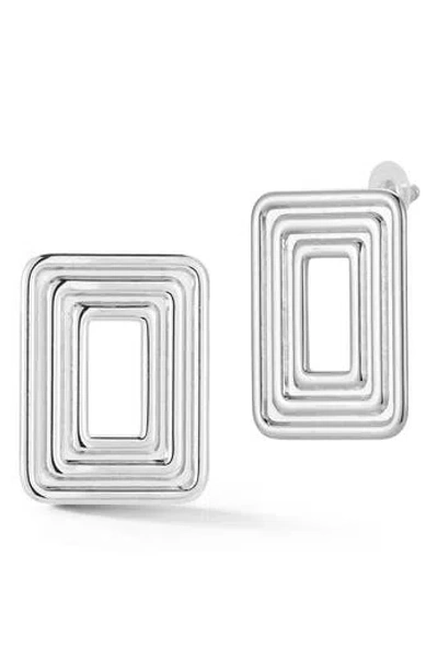 Glaze Jewelry Rectangle Stud Earrings In Metallic